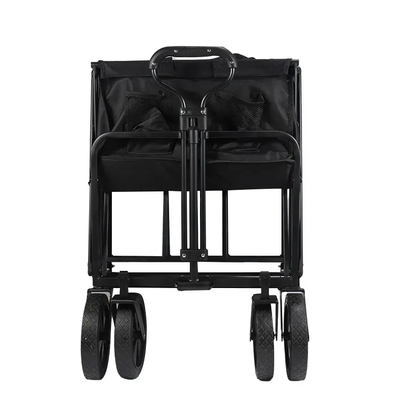 8 Inch Narrow Wheel Outdoor 4 Wheels Collapsible Cart  Folding Wagon