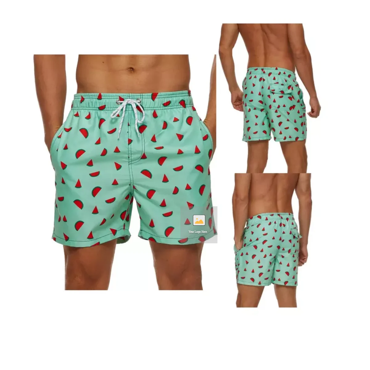 Swim Shorts All Over Print Shorts Swim Trunks Beach Trunks Men Sublimation Printed Quickly Dry Mesh Shorts