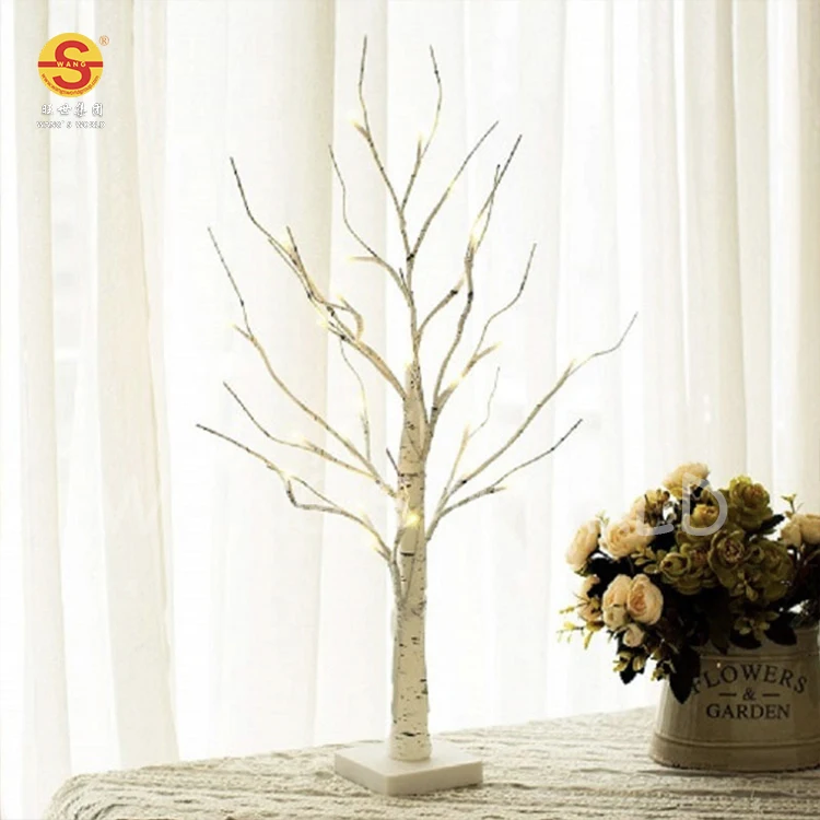 Romantic Artificial Tree Lamp With LED Lights 60cm 90cm 120cm 180cm 210cm Birch Tree Lights