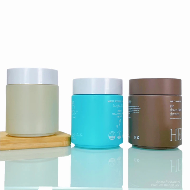 Wholesale 200g 200ml Big Capacity Clear Frosted Matte Black Round Shape Cosmetic Glass Jar for capsule pill