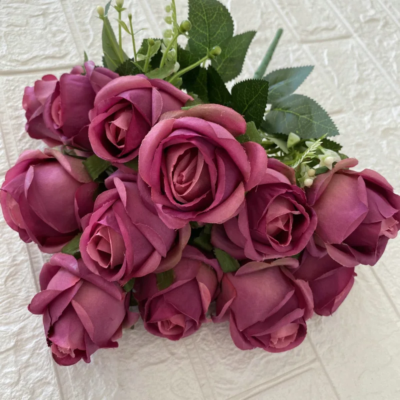 Wholesale Latex Real Touch Artificial Rose Flowers Coated Faux Silk Austin Roses Flowers