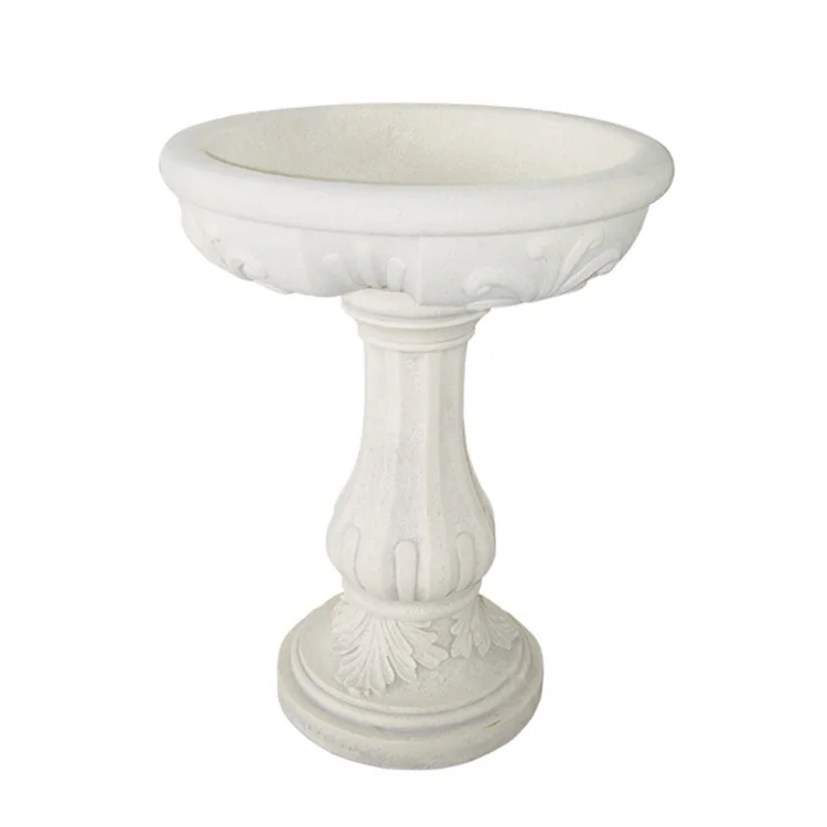 
High quality fiberglass garden bird bath for garden bird feeder 