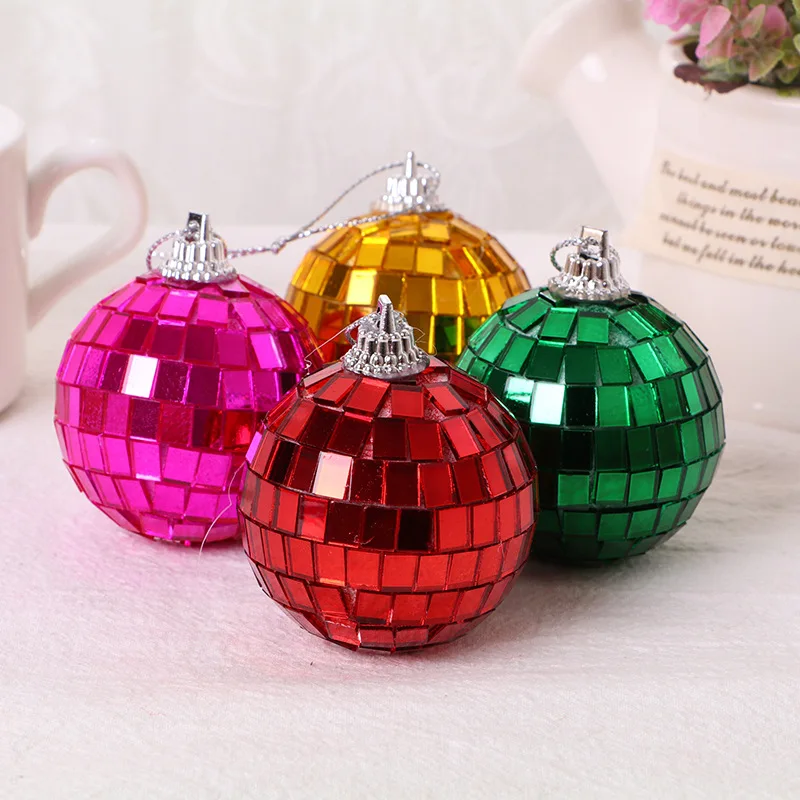 Disco Mirror Balls 3-80cm Gold Silver Red Green Blue Glass Ball For Christmas New Year Party Decorations