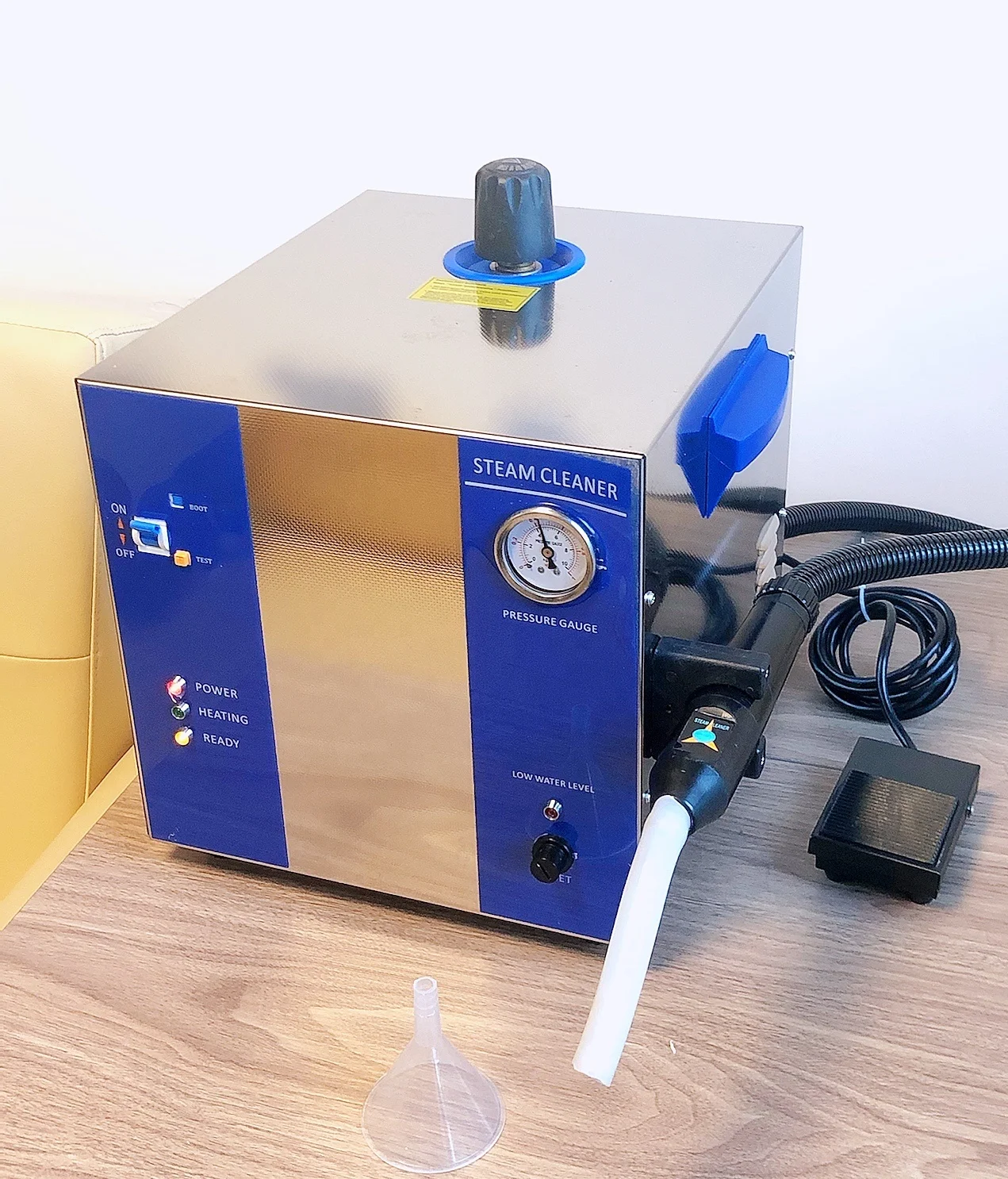 High quality robust built stainless steel case 5 bar steam pressure 2 litre boiler easy operate desktop jewellery Steam cleaner