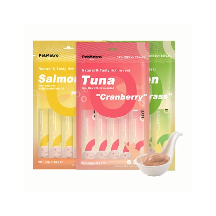 OEM Wholesale Petmetro Creamy Cat Goodness - Smooth & Moist, Nutritious Cream Treats Your Cat Will Love, Cat Creamy Goods
