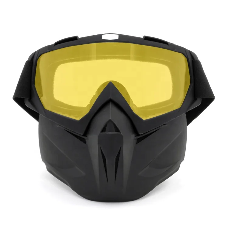 Retro Motorcycle Goggles Glare-resistance Eye Protective Glasses Night Vision Motocross Goggle with Mask