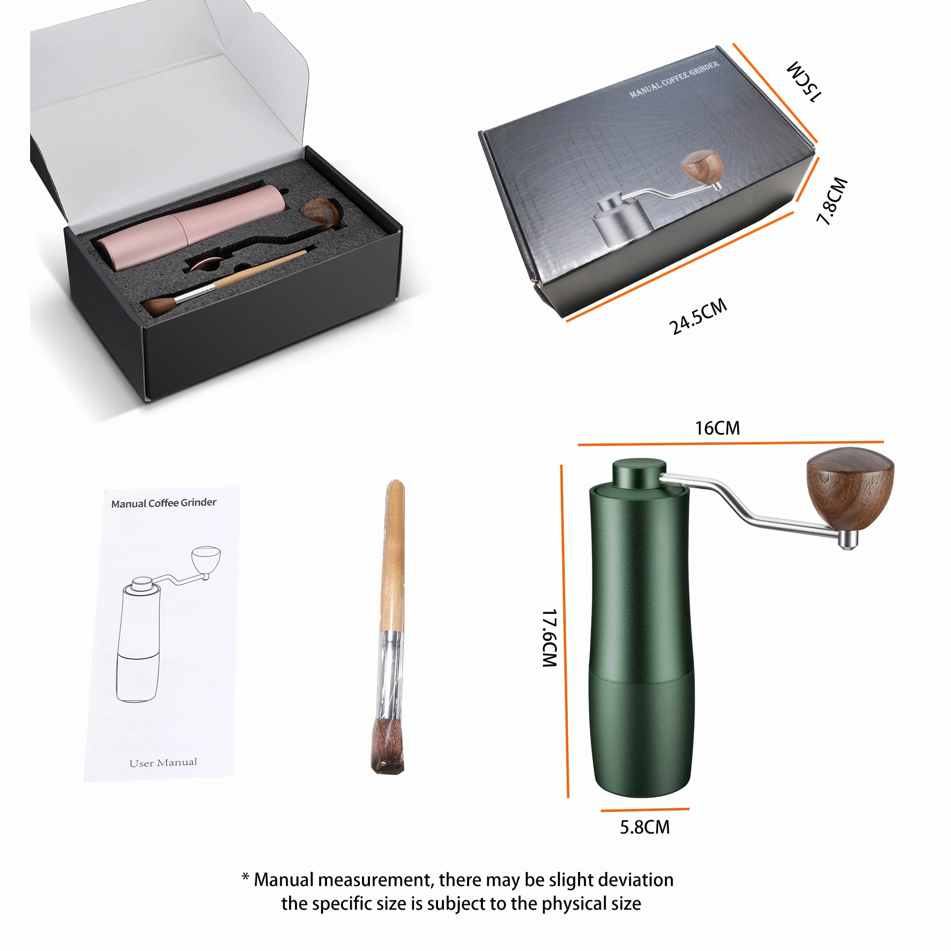 Commercial Fast Machine Customized size manual coffee grinder for pour over coffee