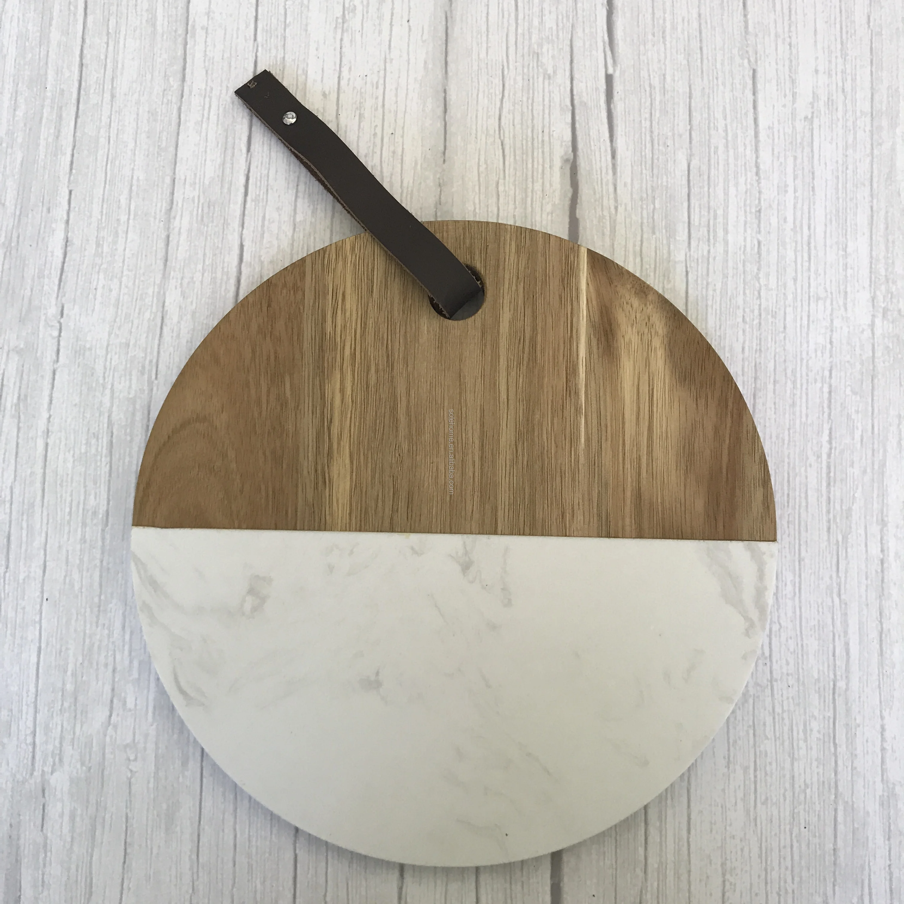 
China Factory High-Quality Wholesale Marble and Wood Cutting Board with Hanging Rope 