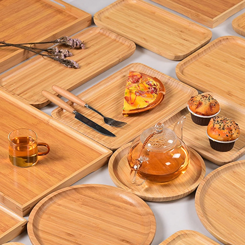 100% г., круглый поднос «панда» из бамбука для отеля, для кофе, чая, хлеба, еды, поднос с ручкой, оптовая продажа, поднос из перламутра