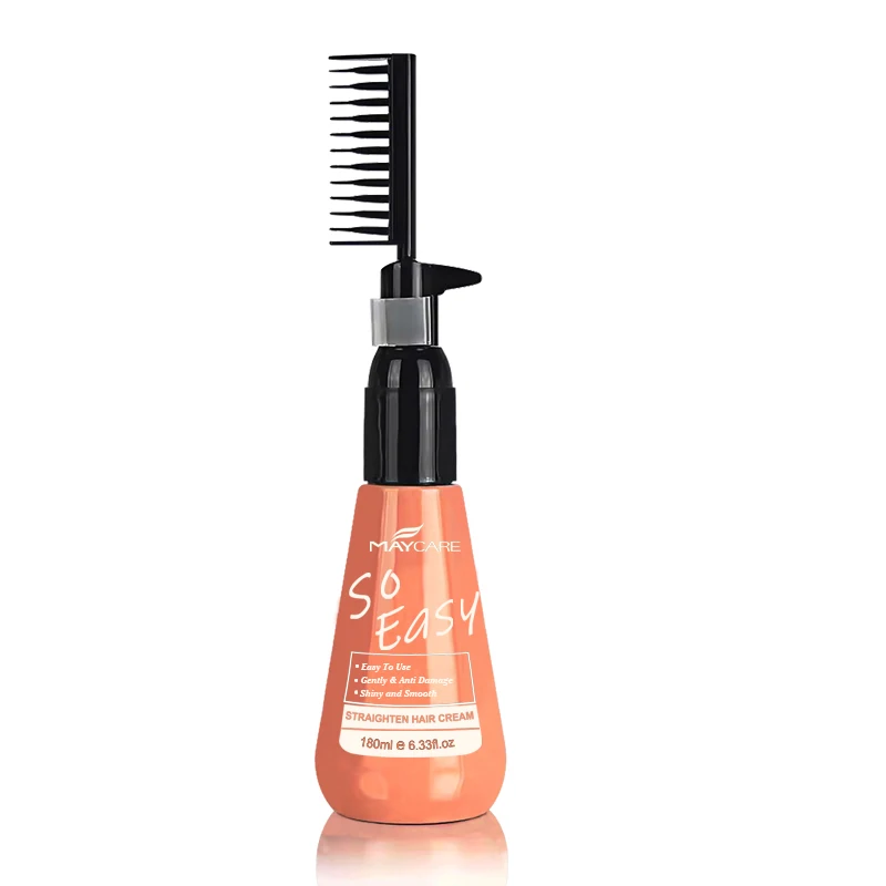 Brazil natural organic morocco oil permanent hair relaxer cream comb smoothing straighten cream