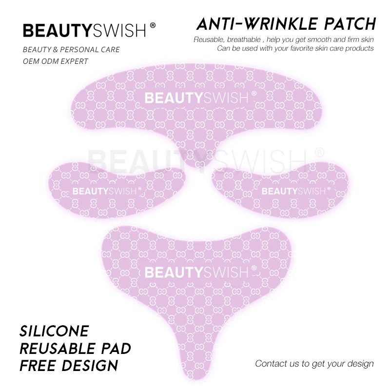 OEM Patch T shape Chest Mask Anti Wrinkle Soft Adhesive Reusable Silicone Chest Pad For Decollete