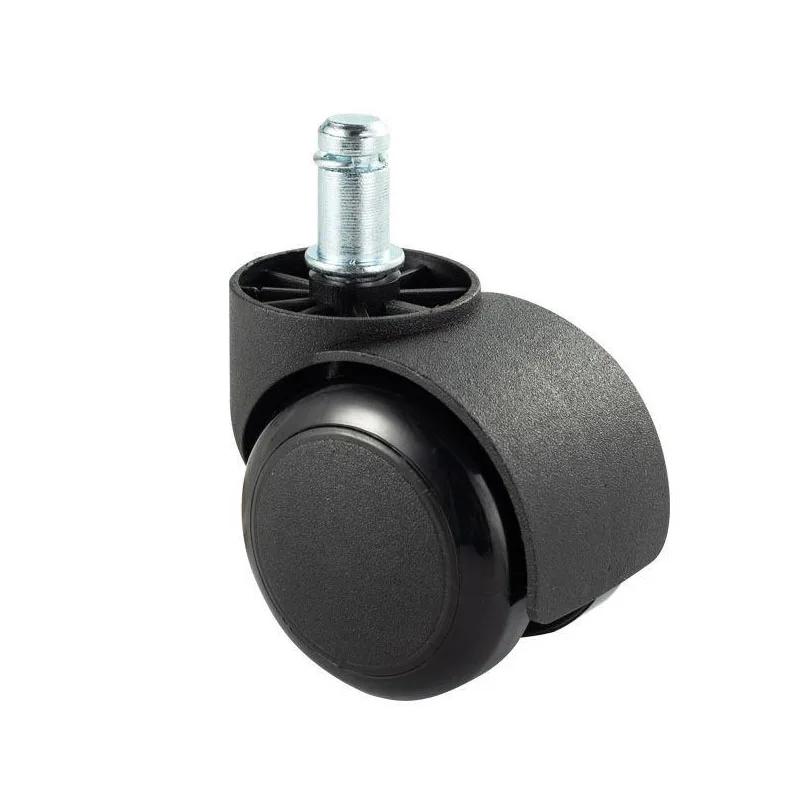 China Universal 2 3 4 Inch Round Stainless Steel Office Chair Trolley Black Stem Caster Wheel With Brake
