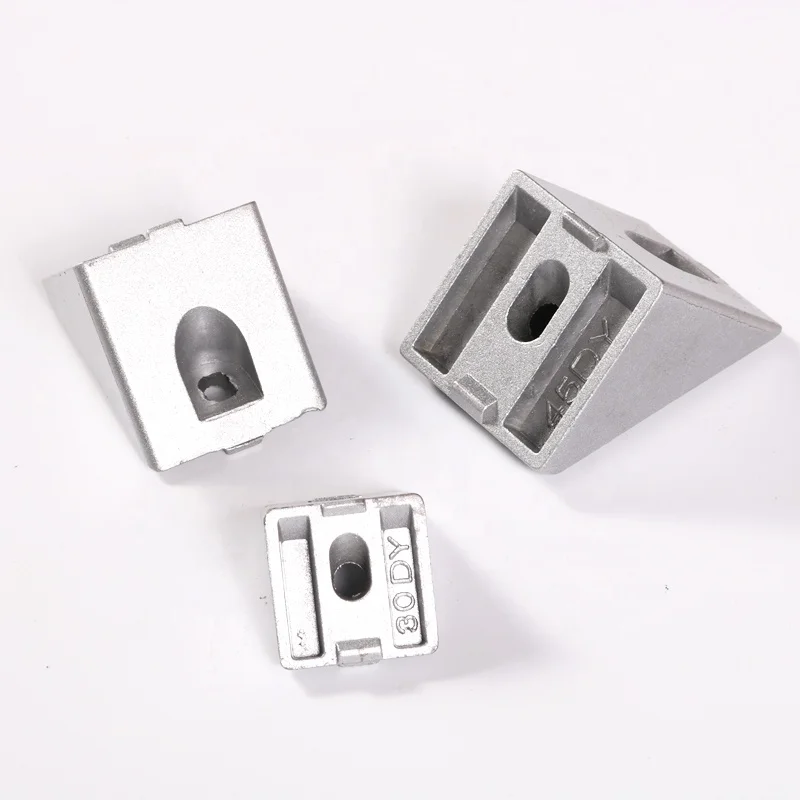Top Selling 45 Degree  Inside Corner Support Angle Bracket Connection Joint for 30 40 45 Aluminum Profile