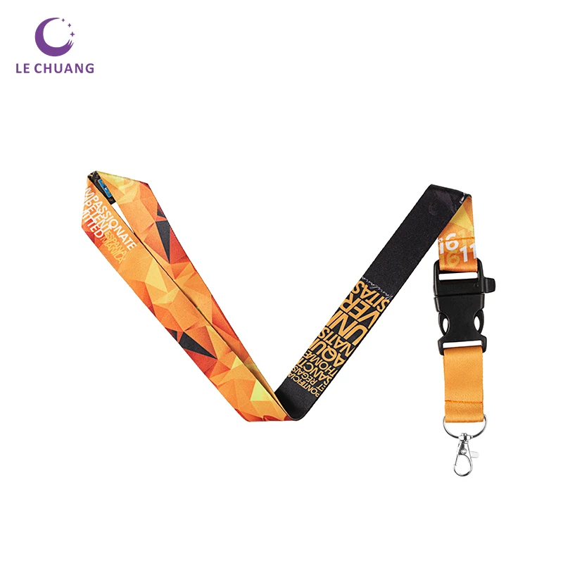 
custom fashion retractable sublimation lanyard with pull badge reel 