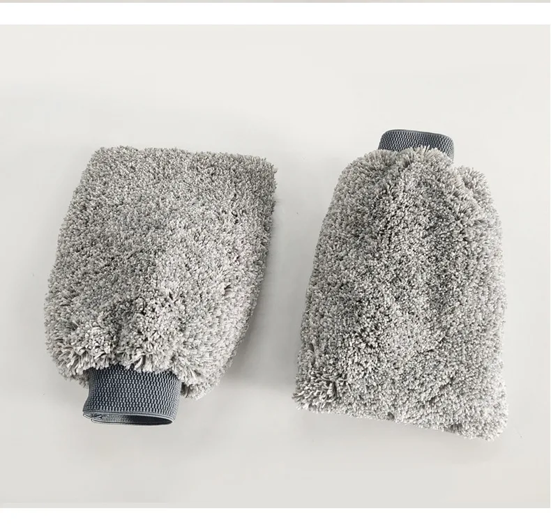 Custom Car Wash Mitt Auto Detailing Microfiber Car Cleaning Wash Mitt Glove Coral Car Wash Mitt