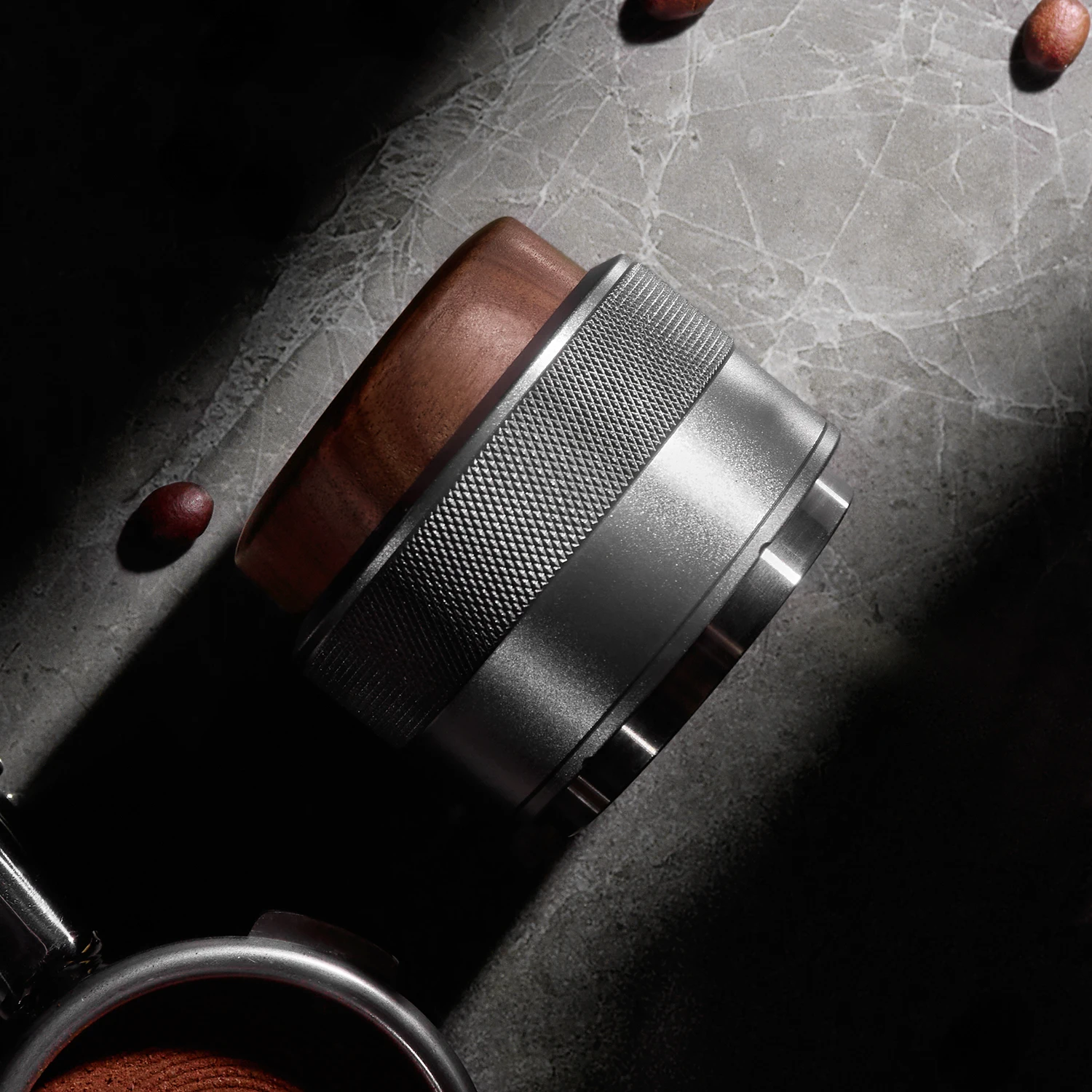 New Barista Tools 2 in 1 Walnut wood Lid constant 304 Stainless Steel  51mm 53mm 58mm Tamper Coffee Leveler Coffee Distributor