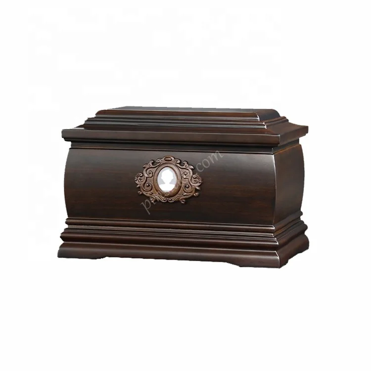 Custom solid wood painting funeral supplies, adult cremation coffin, urn coffin ashes box Human Adult urn
