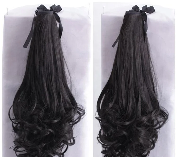 Оптовая продажа, длинный парик из Южной Кореи, накладной хвост, крупные волны, Женский изгиб
