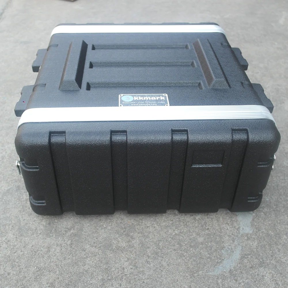 Waterproof dustproof portable 2U 3U 4U 5U 6U 7U 8U 9U 10U space 19inch light duty shock mount plastic ABS rack case