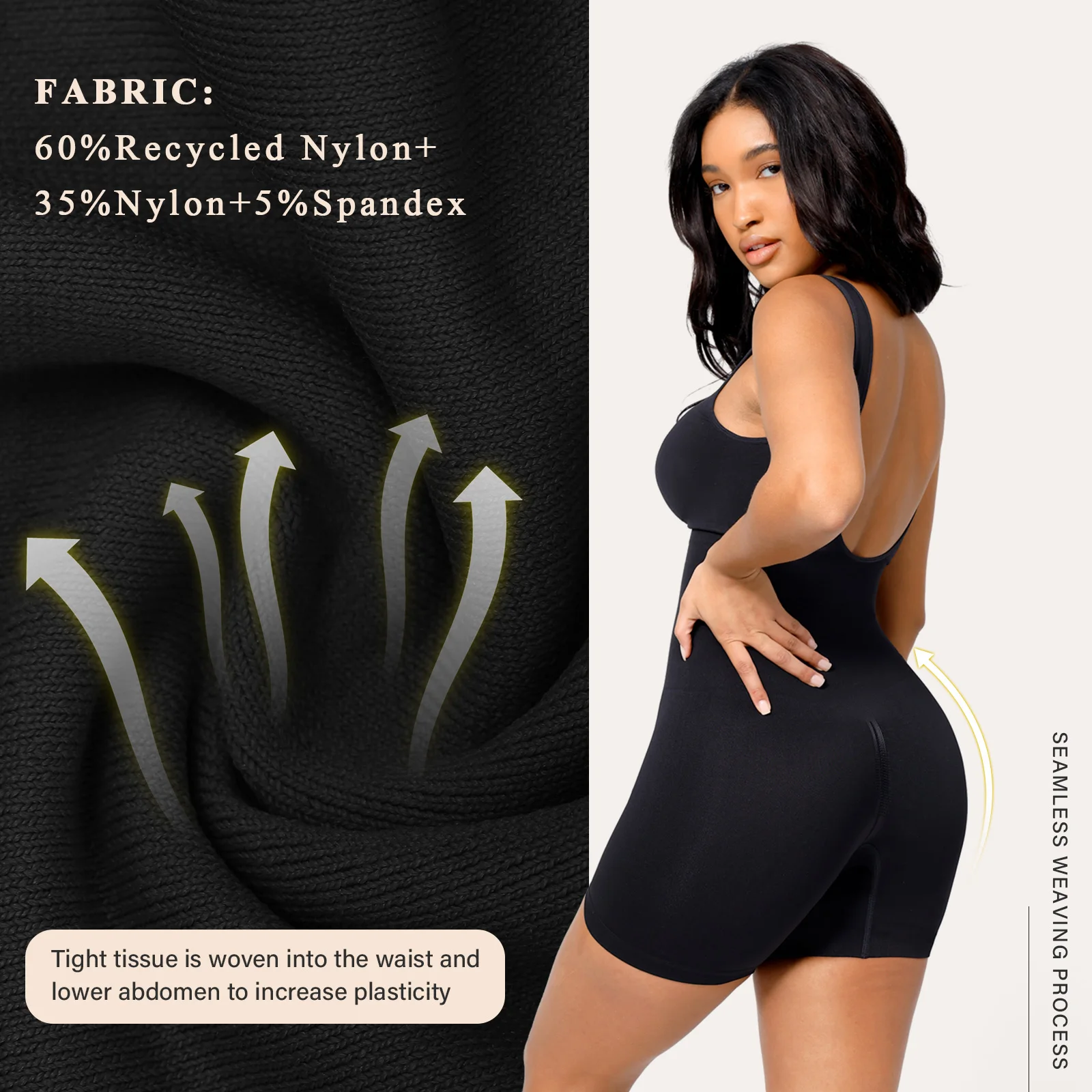 HEXIN Wholesale Custom Logo Street Wear High Quality One Piece Gym Sports Elastic Tight Backless Jumpsuit Women