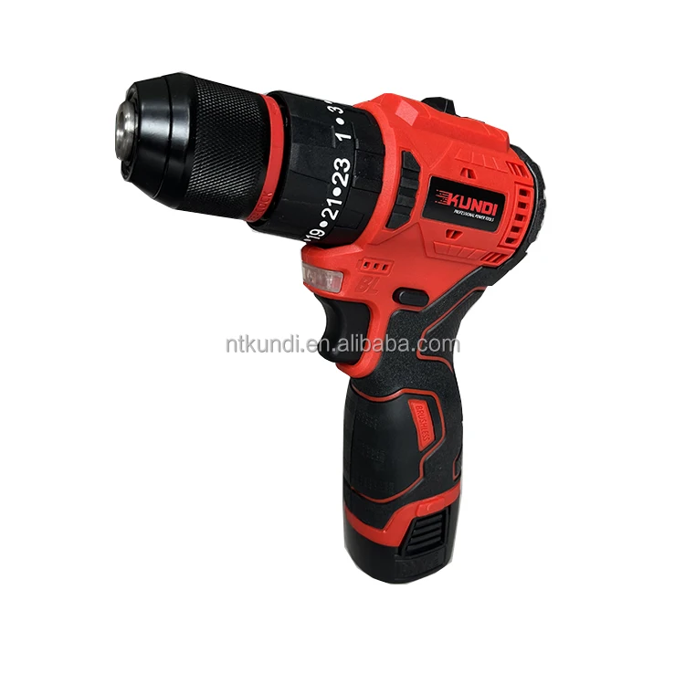High Quality KUNDI Brand Power Tools Lithium Battery Brushless Cordless Impact Drill  18V