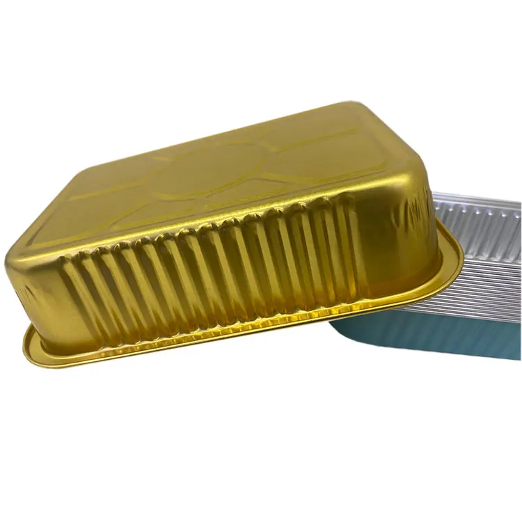 factory cheap price black silver golden aluminum foil container smooth wall aluminum foil container