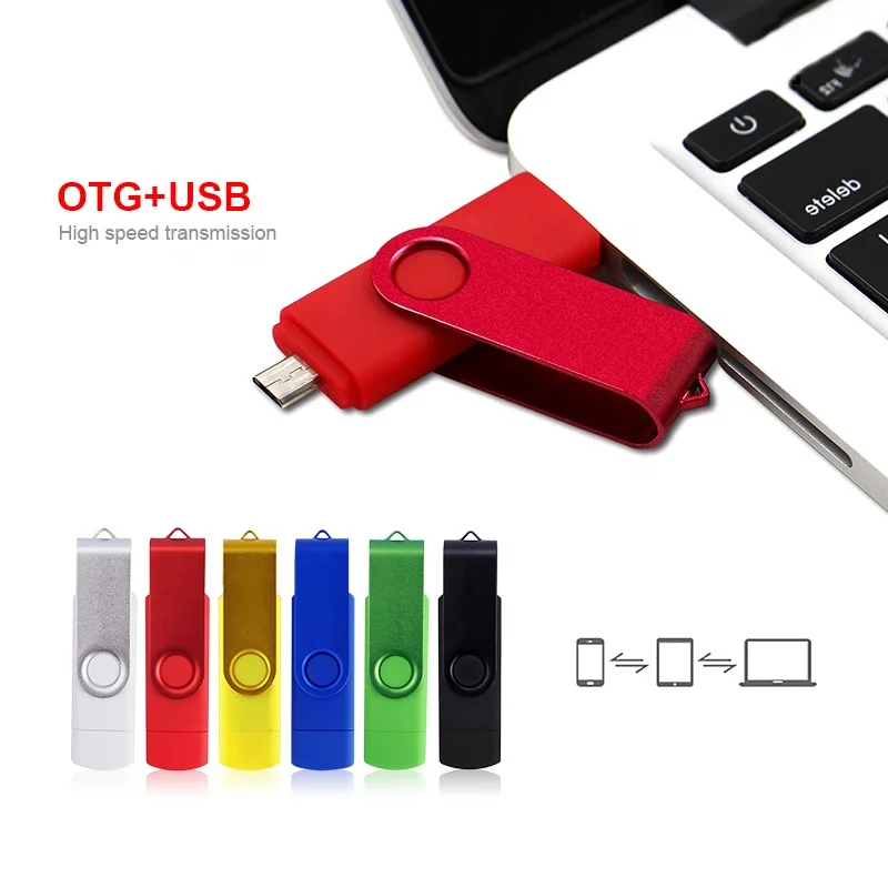 Low Price electronic gadgets Brand New pen Drive 16gb 32gb 64gb 128gb 2 in 1 Metal swivel OTG Usb Flash Drives