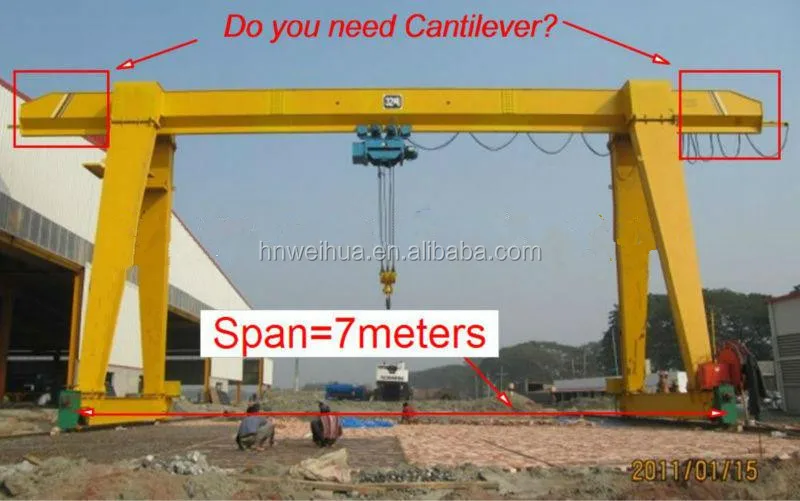 Single Beam MH Type Gantry Crane 0.5 Ton 1 Ton 2 Ton 2 Ton 5 Ton 10 Ton 16 Ton 20 Ton Hot Sale Price