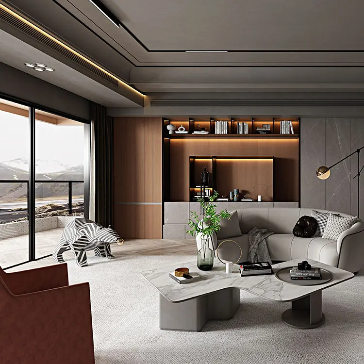 Professional Manufacturer 3mm Ultra-thin Sintered Stone Slab Natrual Stone Look Dark Body Porcelain Floor Tiles