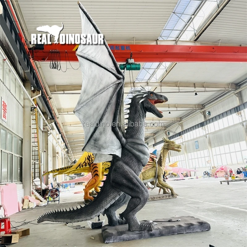 Film custom large dragon model life size animatronic dragon for exhibition