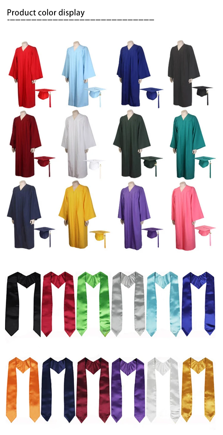 Customized Kids High Quality School Graduation Gown And Cap Uniform Children Preschool Graduation Gown Uniforms For Kindergarten