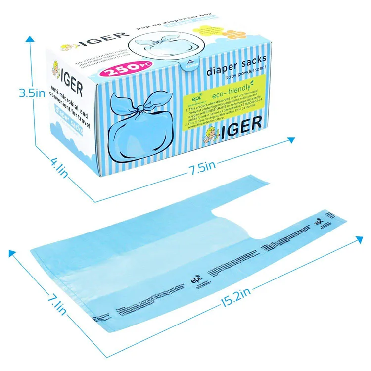 
Custom printed corn starch biodegradable bags bio PLA organic plastic wasted bag 