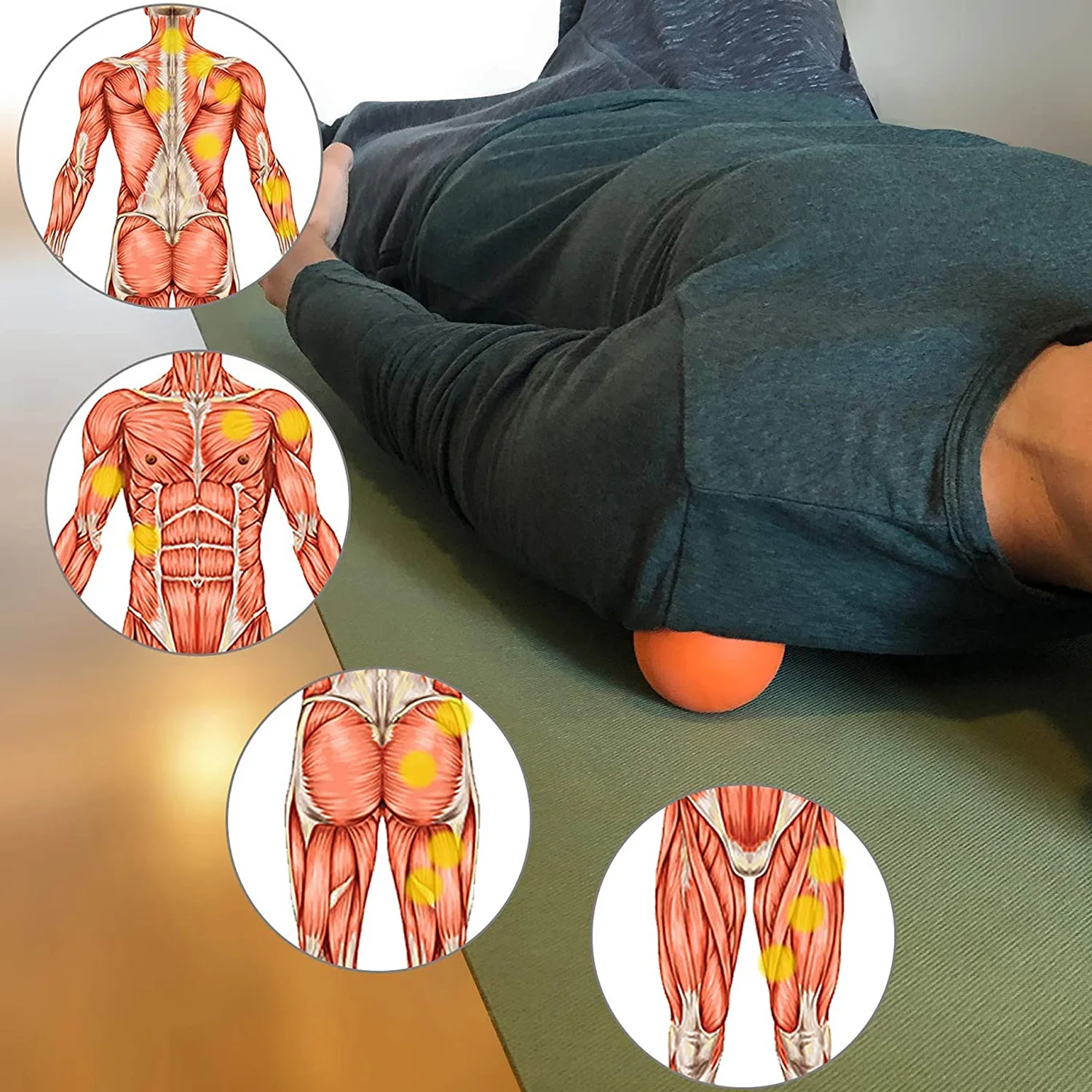 Fitness Muscle Release Peanut Massage Custom Logo Pvc Gym Ball