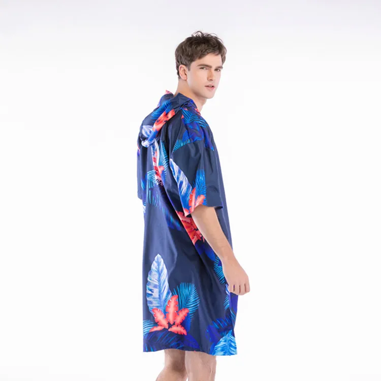
Custom Printed Microfiber Suede Surf Poncho Towel or Microfiber Terry Cloth Beach Robe 