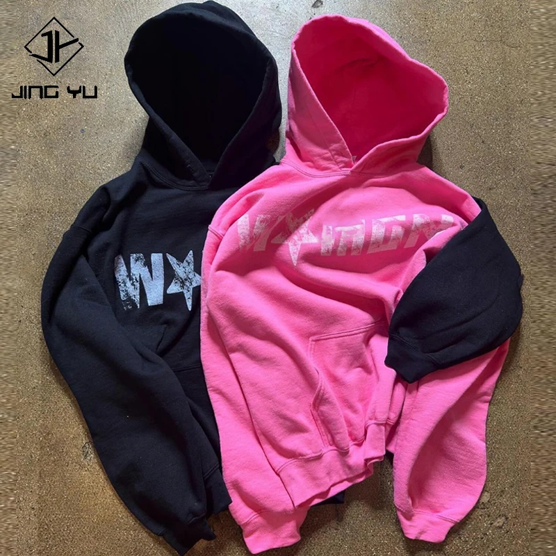 Manufacturer Cropped Screen Printed Pullover Plain No Strings Custom Heavyweight 500gsm Vintage Hoodie for Men