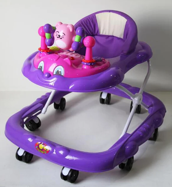 New Style Nice Green safe baby walker for girl baby waker round baby walker  Children Walker with Wheels and Music