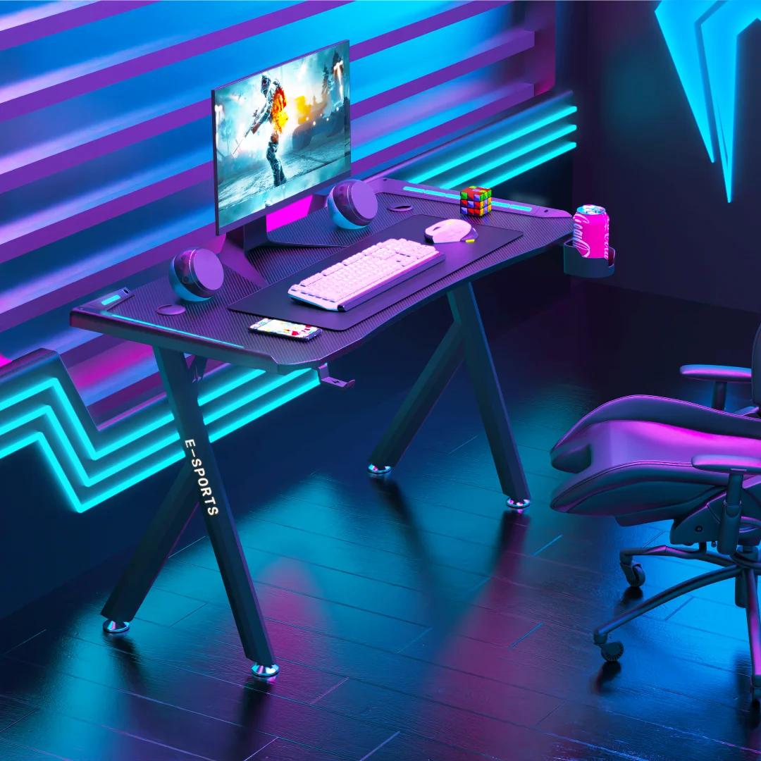 BEISIJIE NEW Computer Desk RGB Game Desk GOOD PRICE