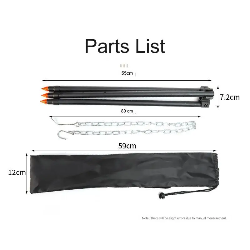 Outdoor Picnic Camping Bracket Portable Lightweight Hanging Pot Bracket Tripod Hanger With Campfire Rack Camping Supplies