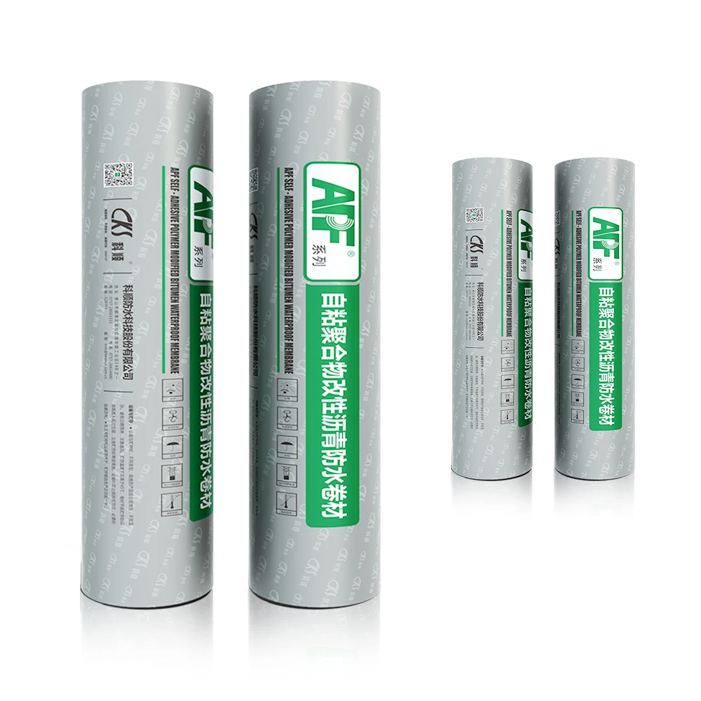 CKS cross laminated PE film modified bitumen self adhesive flat roof waterproof membrane