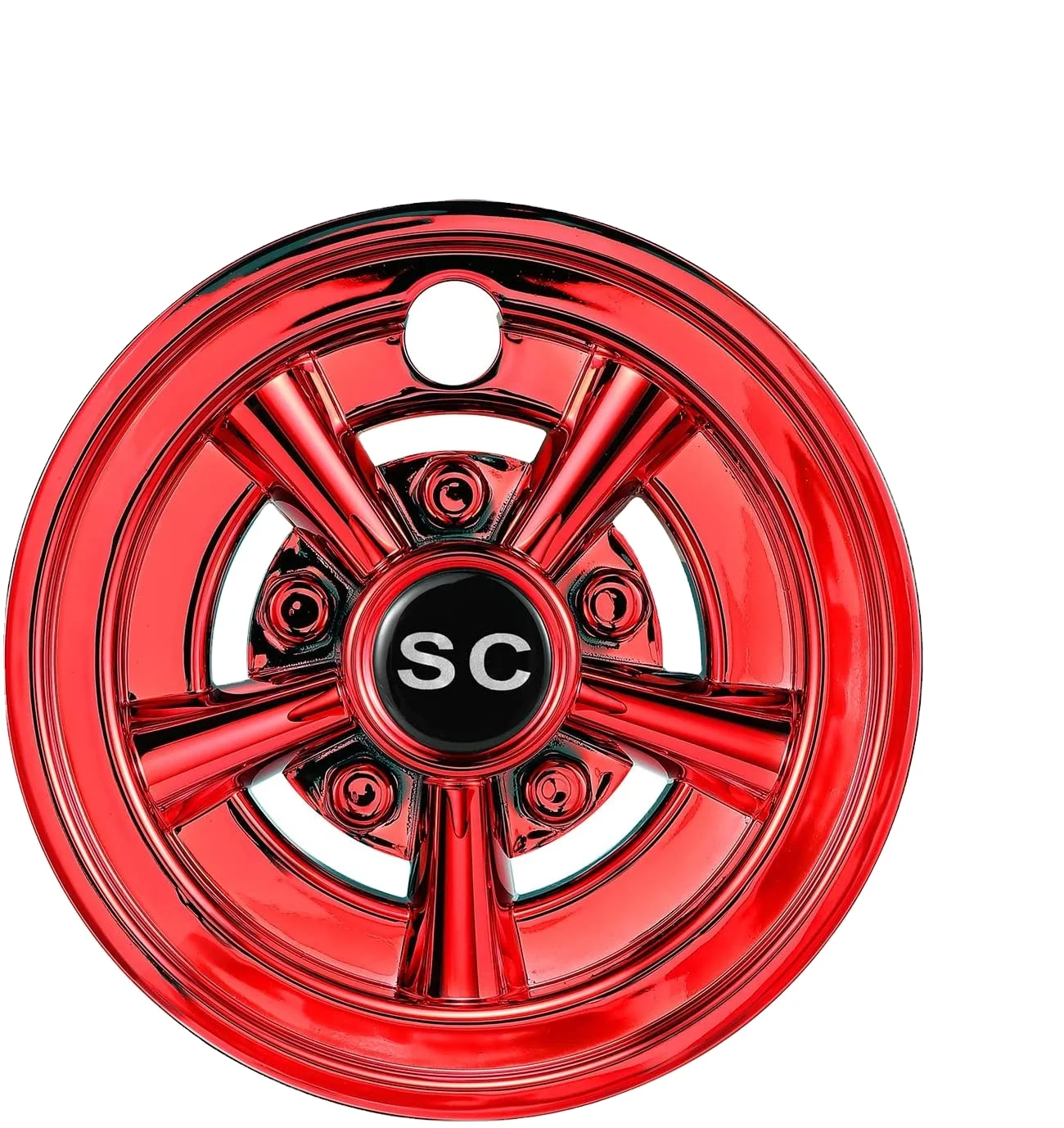 Stylish Appearance Chrome Plated 8 Inches 4 Sets Universal Golf Cart Center Wheel Hub Cap for EZGO Yamaha 8 Inches Club Car