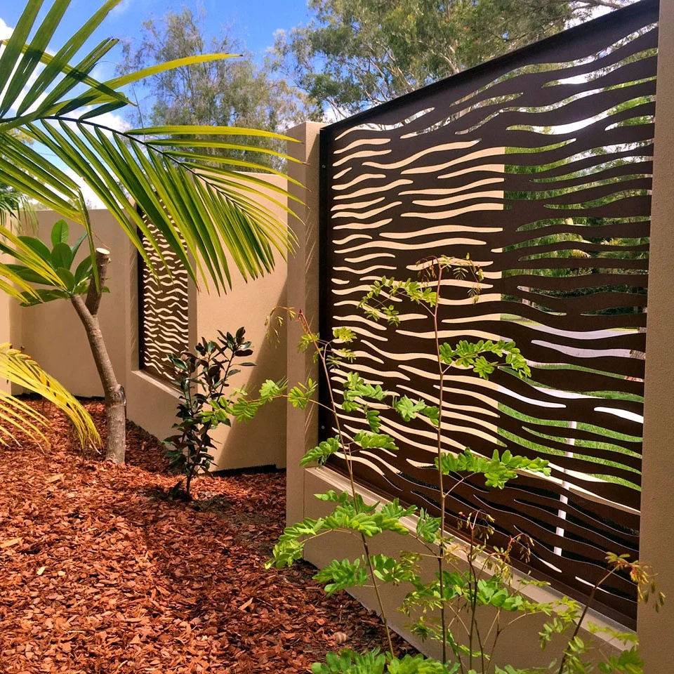 Laser Cut Decorative Home ECO Friendly Metal Aluminum Customized Brown Good European Style Garden Decoration 4mm Aluminum Fence