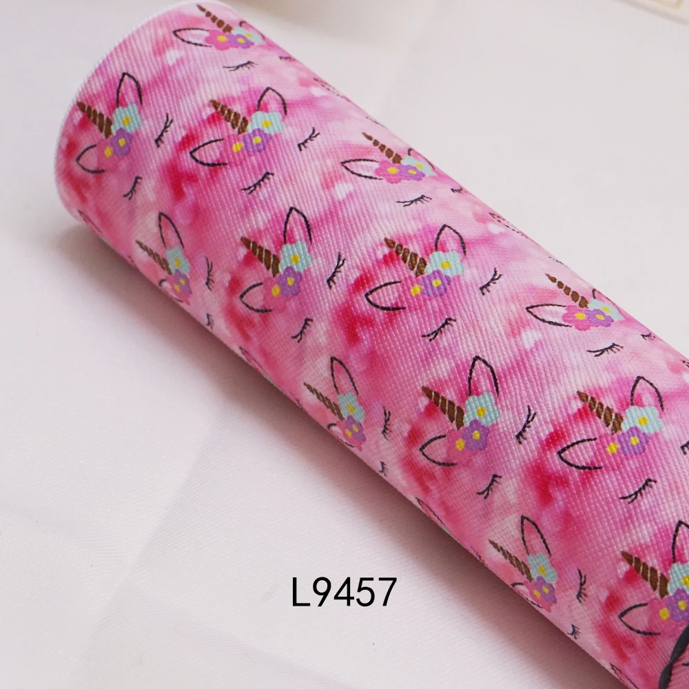 Faux Leather Fabric Synthetic Leather Product Faux Leather rolls Printed Vinyl for Hair Bow and Bags