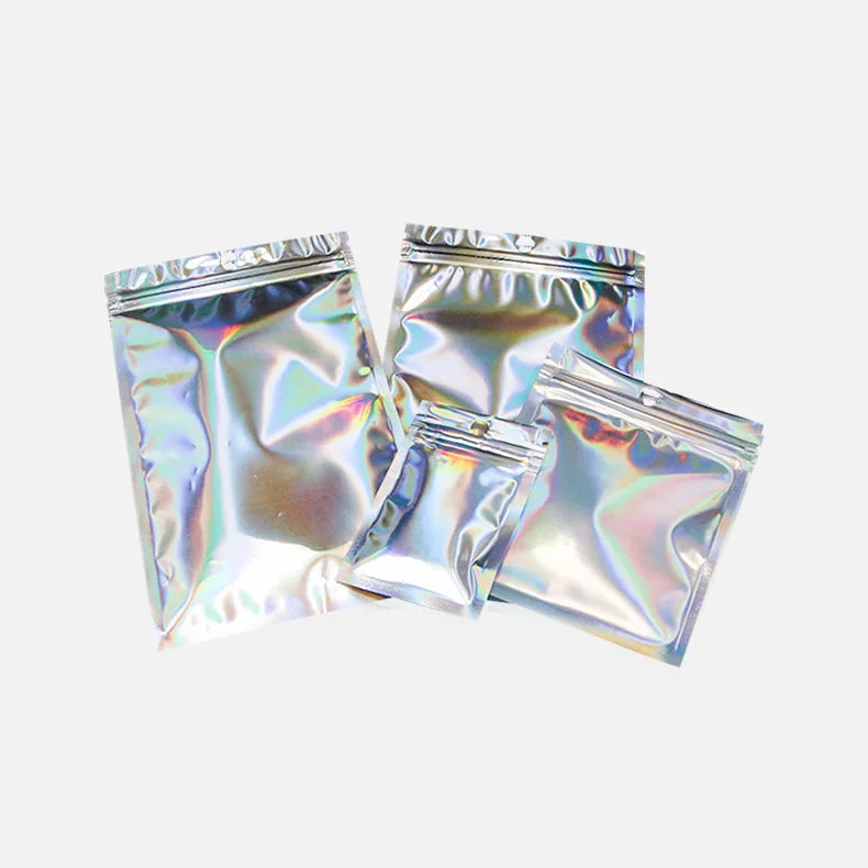 Mobile Phone Case Opp Clear Packaging Laminated Plastic Ziplock Bags Custom Holographic Resealable Bags With Logo