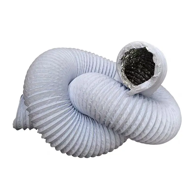 Quality Assurance Central air conditioning ventilation duct PVC double-layer composite pipe PVC aluminum foil ventilation hose