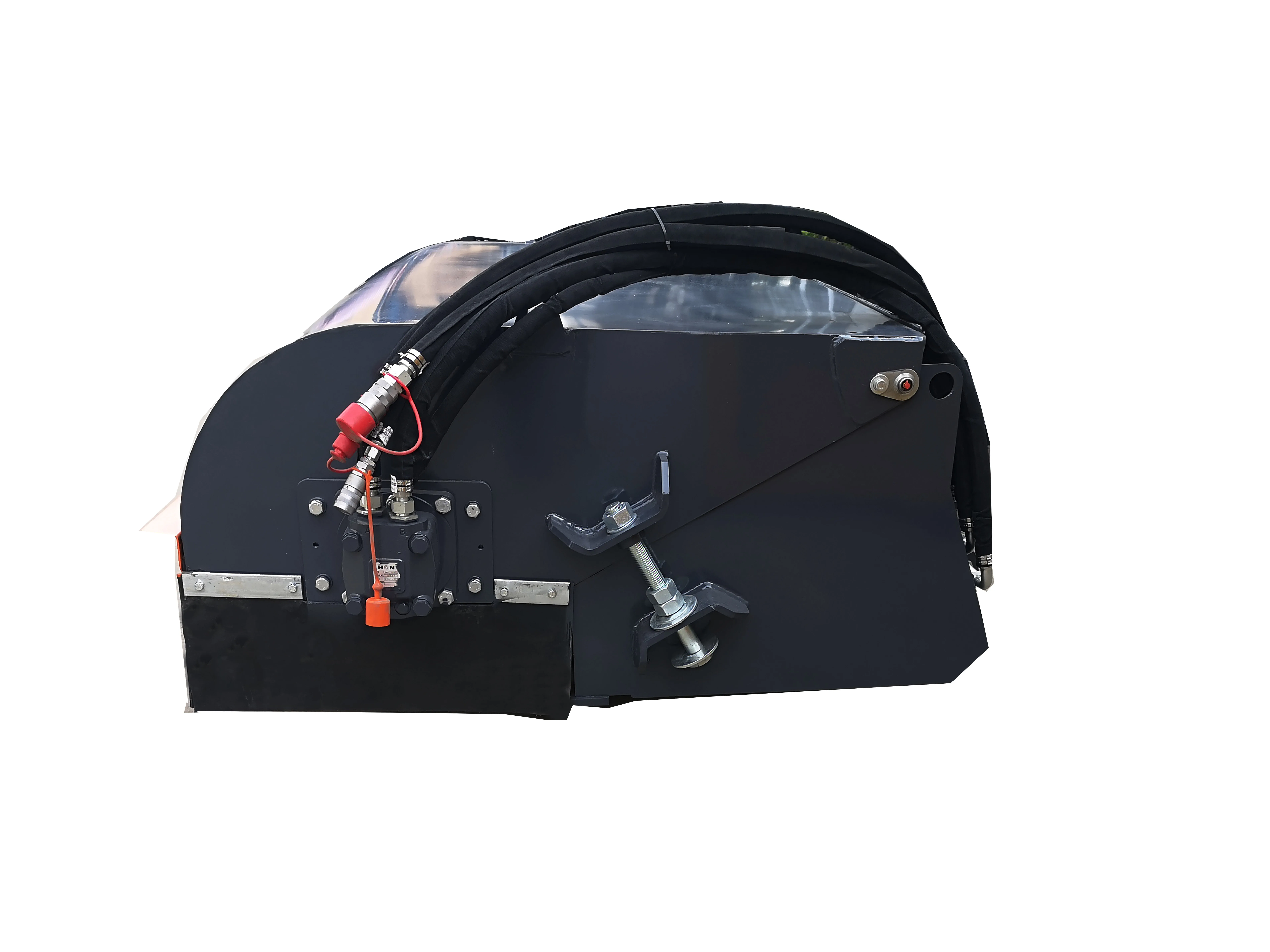 Good   price  Of  Hopper brooms with bucket  Skid loader attachments Skid Steer loader attachments high quality