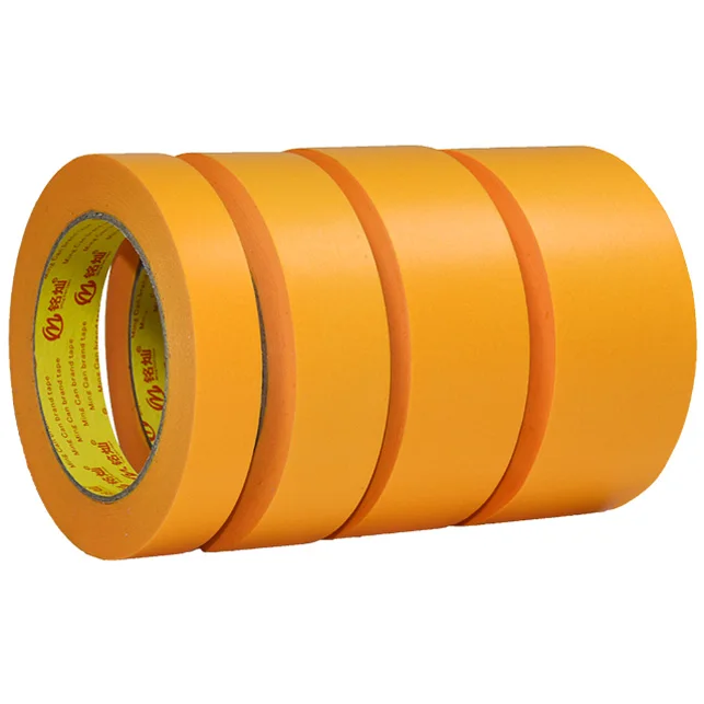 Orange painters masking paper tape for painting golf gold golden band washi tape de papel