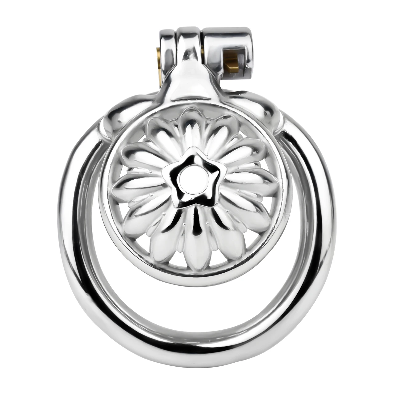 FRRK Flower Art Chastity Lock Penis Cage 304 Stainless Steel Chastity Device Hole Design Cock Cage Penis Lock Sex Toys for Men