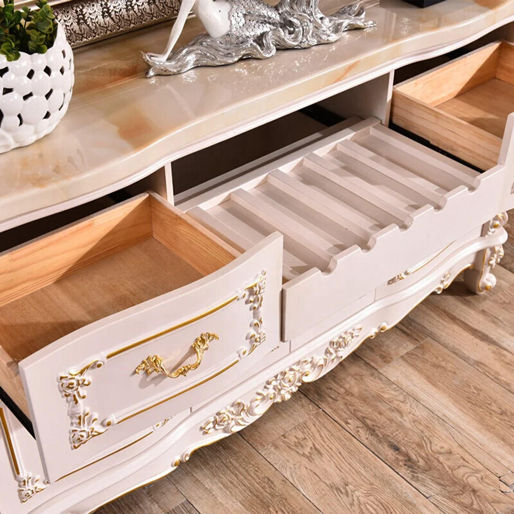 Классический дубовый боковой набор для гостиной деревянное украшение винтажный шкаф хранения домашней