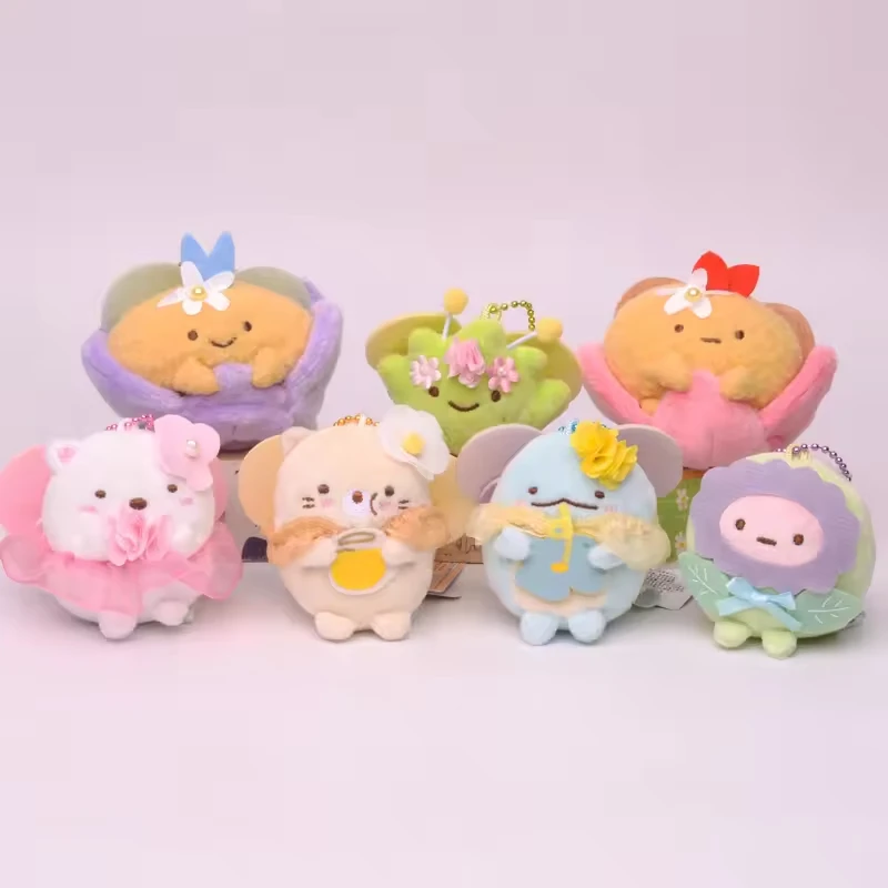 Kawaii Sumikkogurashi аниме хобби Цветочные сады серии плюшевые куклы травка медведь милая сумка кулон мини игрушки брелки