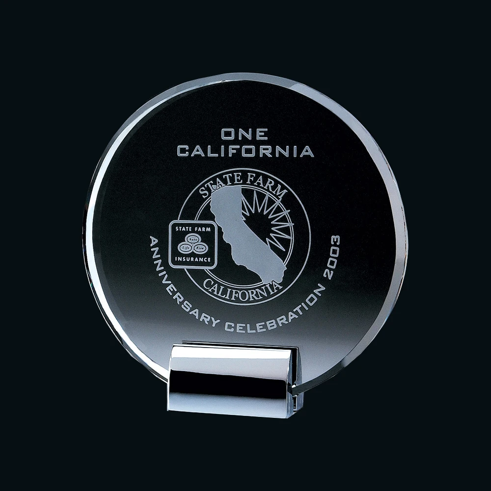 2016 Best quality plexiglass clear glass trophy award